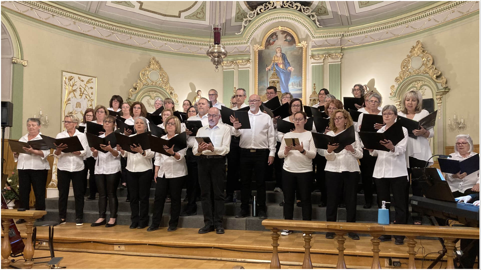 Pratique de chorale avec une angle différente